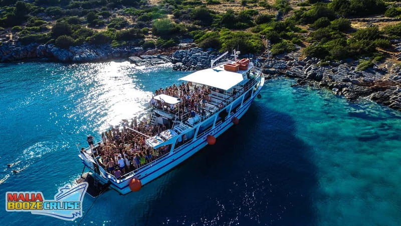 Malia: Booze Cruise Boat Party with Live Dj - Key points / Takeaways