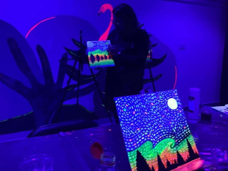 Malta: Glow-in-the-Dark Drink & Paint Experience - The Artistic Details and the Vibe