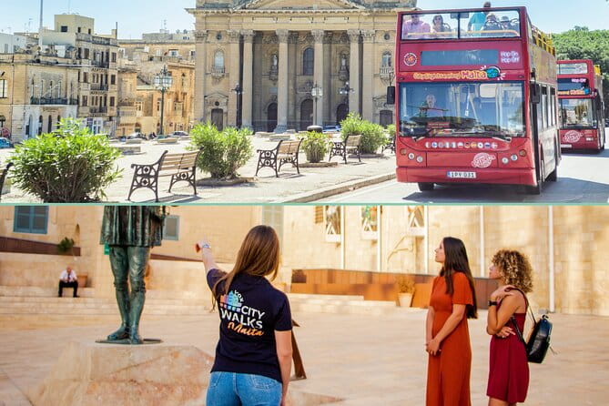 Malta: Walking Tour + Hop-on Hop-off Bus Tour + Boat Tour - Discovering Valletta’s Historic Heart
