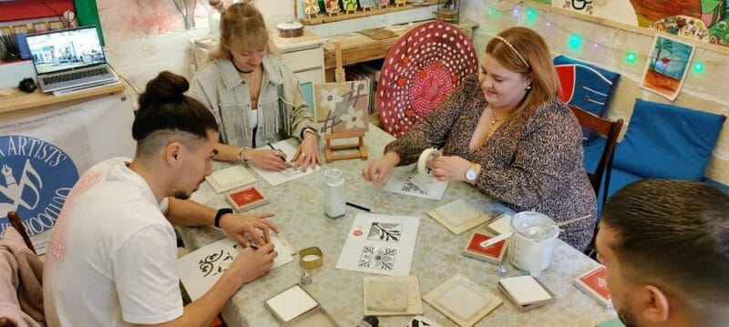 Maltese Tile - Souvenir painting workshop with local - The Authentic Maltese Experience