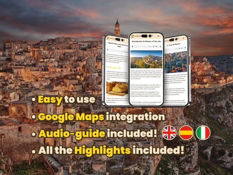 Matera: Digital guide made with a Local guide for your tour - Key points / Takeaways