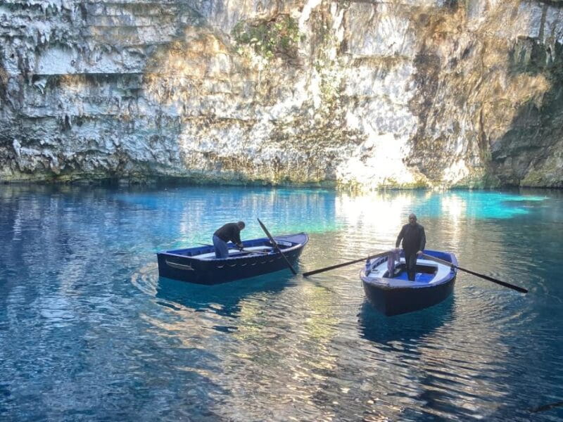 Melissani lake - Myrtos beach swimming - Exploring Kefalonia’s Natural Wonders: Melissani Lake and Myrtos Beach