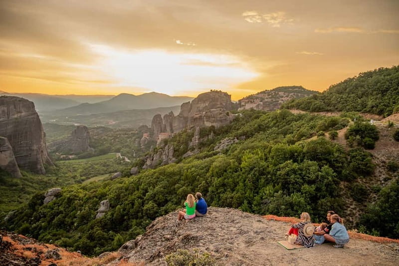 Meteora: Sunset Small Size Tour with Monastery & Caves visit - Sunset at the Best Vantage Point