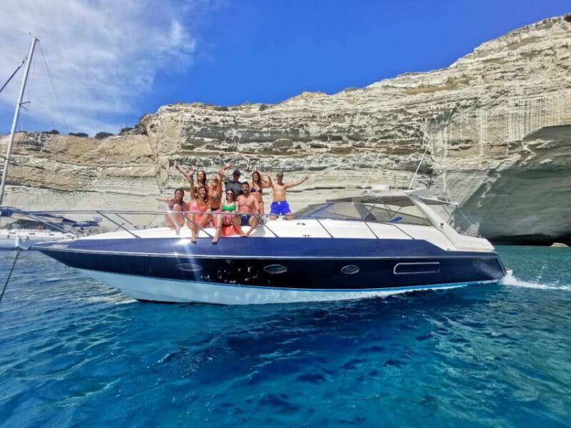 Milos: Private Motor yacht cruise to Kleftiko - Sykia - Exploring Milos by Private Yacht