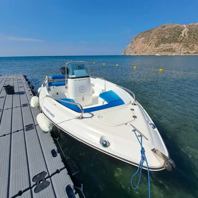 Milos: Rent a boat without License - Key points / Takeaways