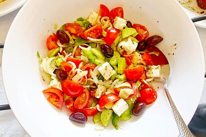 Miss Anna Cooking Class with Wines in Santorini - The Meal: A Greek Family Table