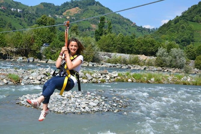 Mix Tour: Canyoning, Rafting, Zipline, From Alanya-Side-Antalya - Third Stop: Ziplining Over the Canyon