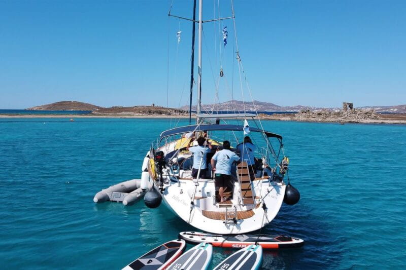 Mykonos: Delos and Rhenia Cruise with Swim and Greek Meal - The Crew and Atmosphere