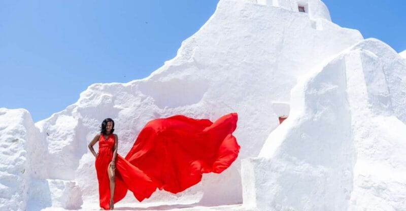 Mykonos: Flying Dress Photoshoot - Key Points / Takeaways