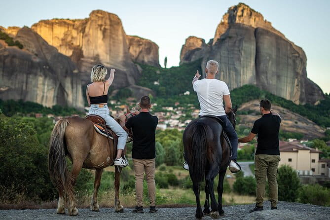 Mystical Sunset Horseback Ride in Meteora: 1-Hour Adventure - Arriving at the Meeting Point and Starting the Ride