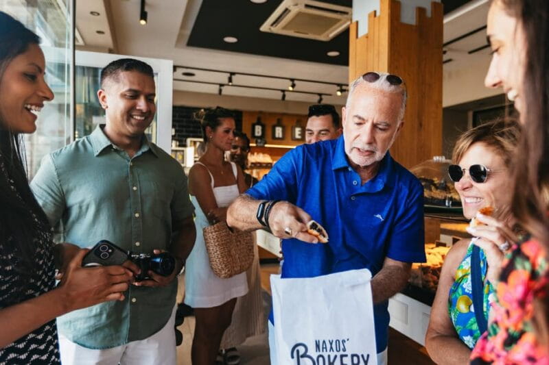 Naxos: Naxos Town Food Tour with Tastings and Wine - The Final Sunset at Apollos Temple