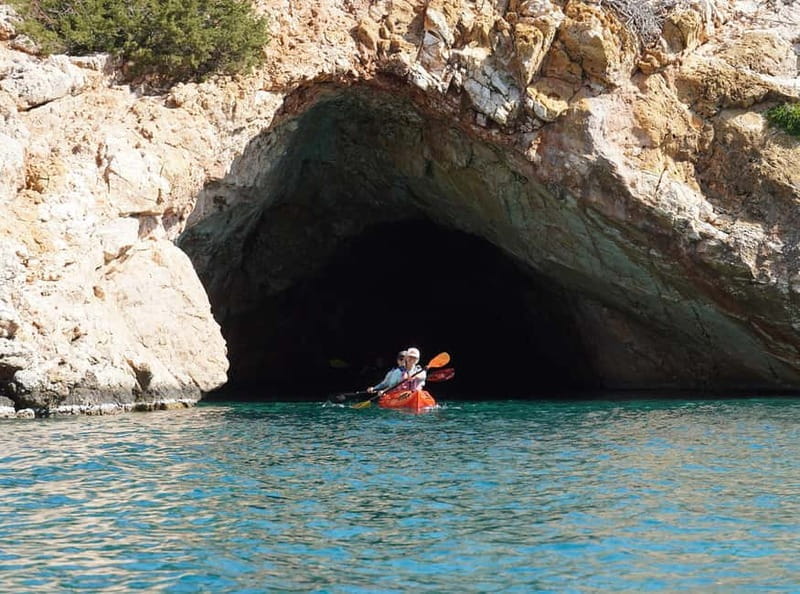 Naxos: Rina Cave Sea Kayak Tour with Snorkeling and Picnic - Paddle Through the Coastline from Kalantos to Rhina Cave