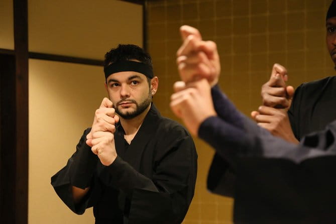 Ninja Hands-on 2-hour Lesson in English at Kyoto - Elementary Level - Dressing in Traditional Ninja Attire