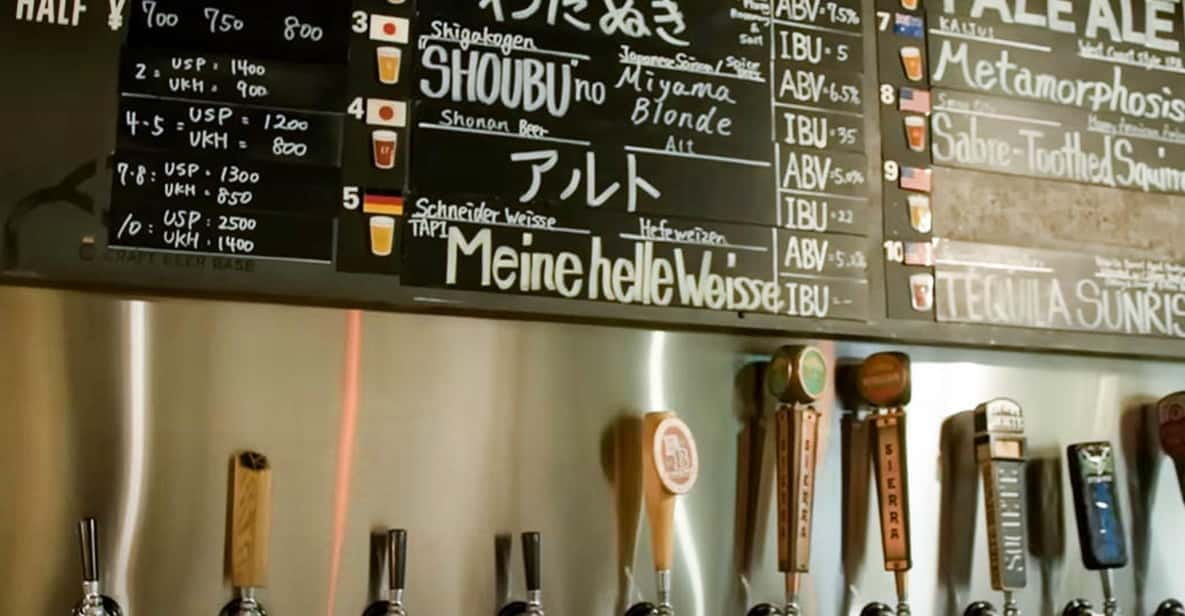 Osaka Craft Beer Tour in Umeda or Temma - Key Points