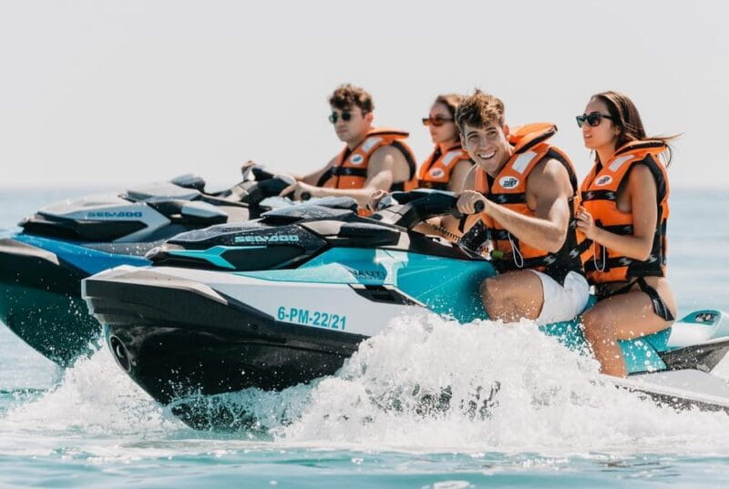 Peguera: Racing Car Drive and Jet Ski Combo Tour - Water Fun: Jet Skiing Around Cala en Basset