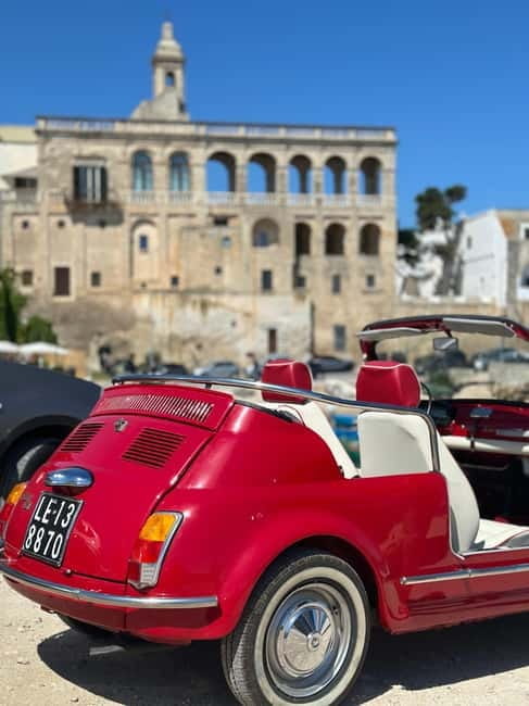 Polignano a Mare: coast & countryside Vintage tour by Fiat 500 SPIAGGINA - Key Points / Takeaways
