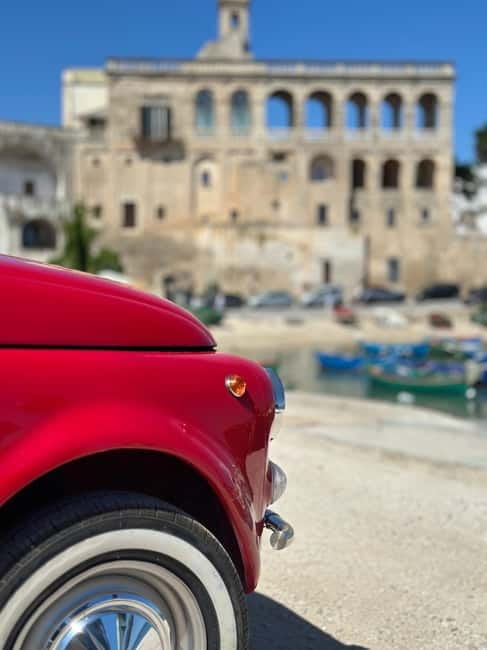 Polignano a Mare: coast & countryside Vintage tour by Fiat 500 SPIAGGINA - Vintage Fiat 500 Experience: A 20-Minute Photo Moment