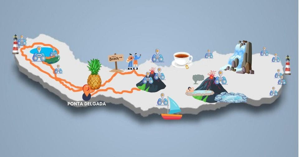 Ponta Delgada: West Circle Tour, Sete Cidades & Fire Volcano - Pristine Beaches and Waterfalls