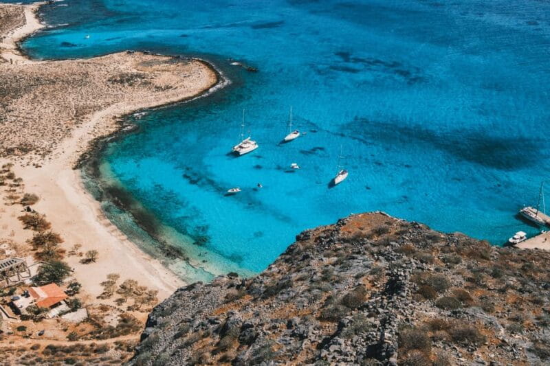 Private Balos & Gramvousa Luxury Catamaran Cruise with Meals - Discovering Gramvousa: Castle and Coastal Views