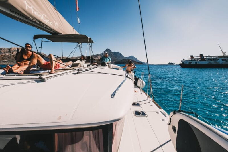 Private Balos & Gramvousa Luxury Catamaran Cruise with Meals - The Return Journey and Drop-Offs