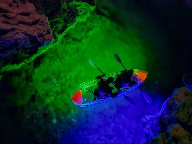 Pula: Istria Cave LED Illuminated Kayak Tour by Night - How the Tour Unfolds