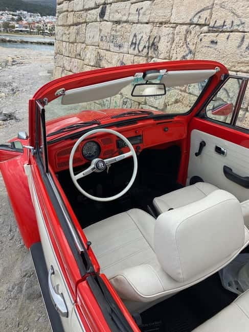 Rethymno: Ride with a VW Beetle Cabrio for 12 hours - Key points / Takeaways