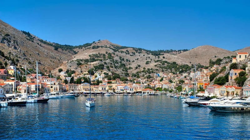 Rhodes: Boat trip to Symi island with swimming at St. George - Entering Symi: A Visual Feast