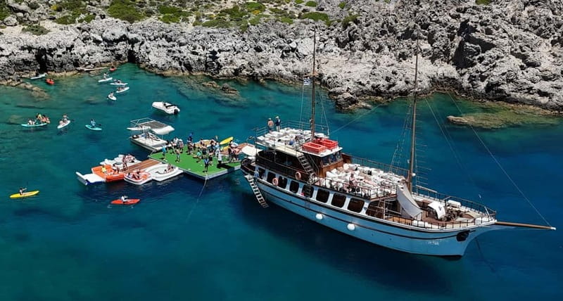Rhodes: Gulet Trip with Food, Drinks, SUP, Kayak & Swimming - Key points / Takeaways