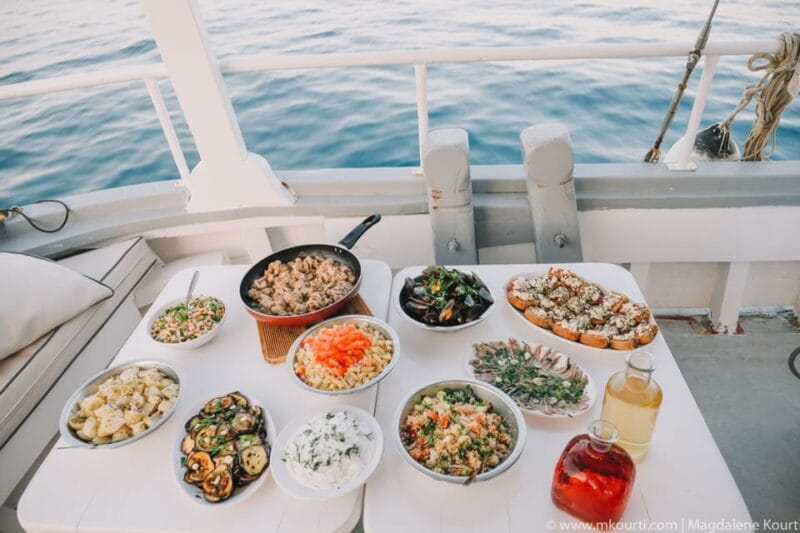 Rhodes: Sunset Cruise with Live Music, Wine & Greek Buffet - FAQ