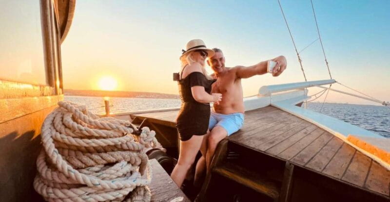 Rhodes: Sunset Cruise with Unlimited Aperol, Beer, and Wine - The Swim Stop at Kallithea Springs – a Refreshing Highlight