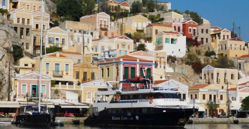 Rhodes Town: Boat Trip to Symi Island and St Marina Bay - First Stop: Swimming at St Marina Bay