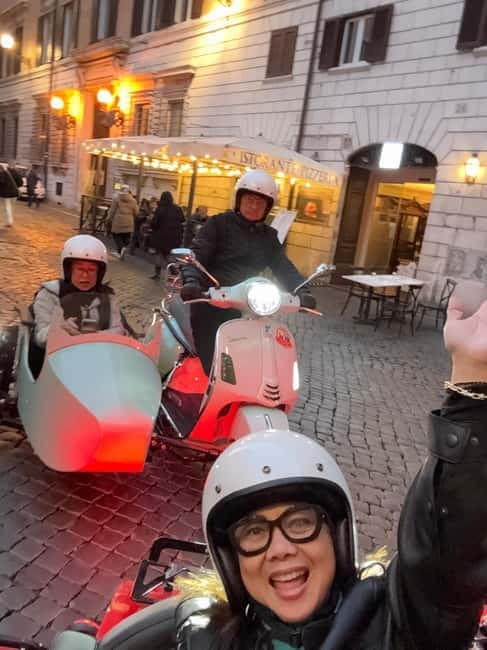 Rome in Vespa: Private Sidecar Sightseeing Tour with Gelato - Passing Through Little Streets and Hidden Gems