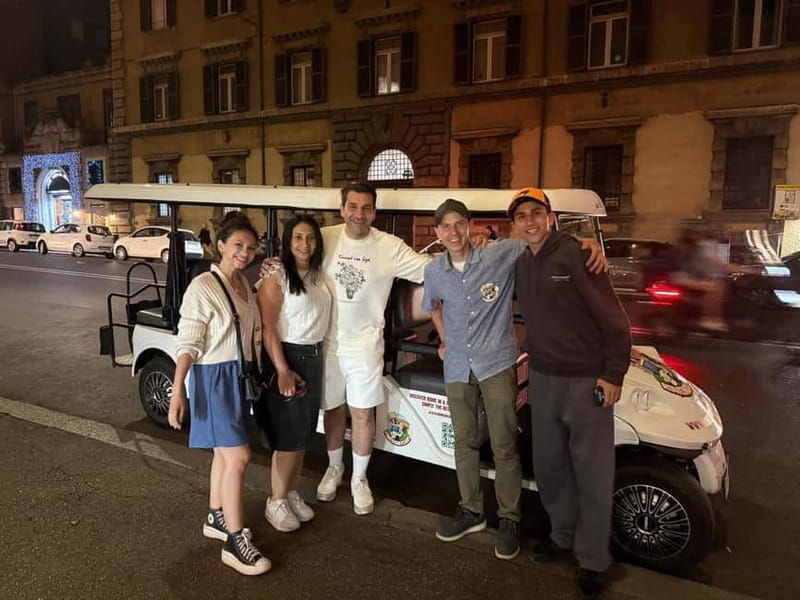 Rome: Private Golf Cart Tour by night 2 hours with Aperitivo - Experience Rome in a Different Light: Private Night Golf Cart Tour with Aperitivo