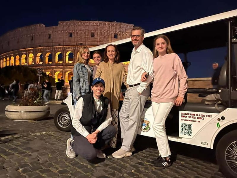 Rome: Private Golf Cart Tour by night 2 hours with Aperitivo - Key Points / Takeaways