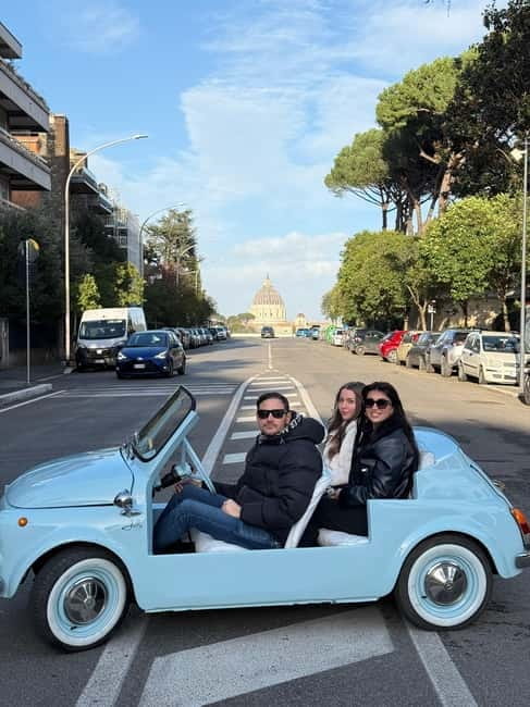 Rome: Private Open-Top Fiat 500 Tour with Driver - The Highlights of Gianicolo Hill and the Orange Garden