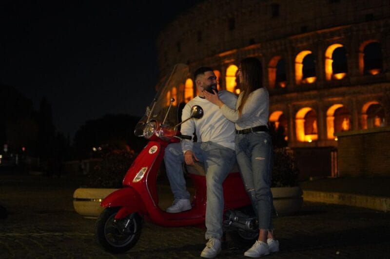 Rome: Vespa Scooter Night Tour with Pro Photographer - Price and Logistics: Good Value for a Unique Experience