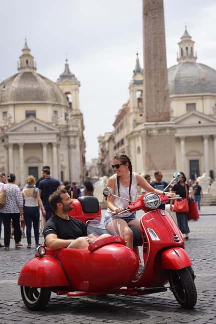 Rome: Vespa Sidecar Tour with Hotel Transfers & Gelato - Key points / Takeaways