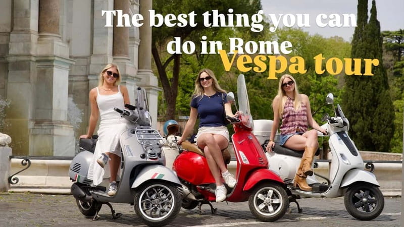 Rome Vespa Tour with Photoshoot  Inspired by Lizzie McGuire - Key Points / Takeaways