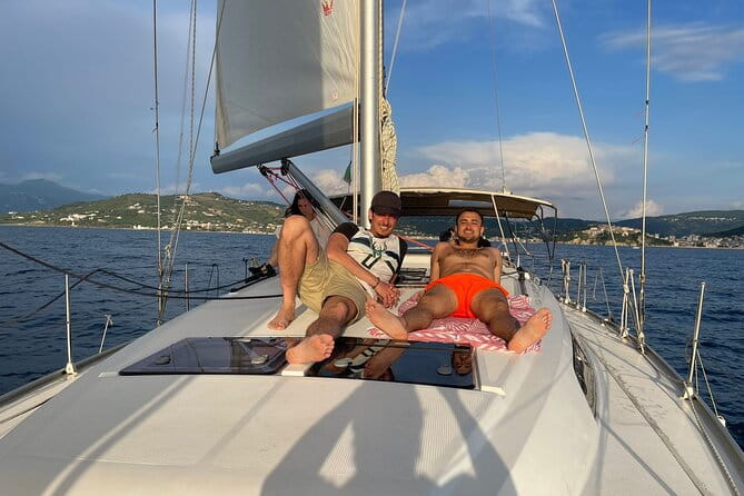 Sailing boat with aperitif at sunset in Cilento - Exploring the Cilento coast on a sailing boat