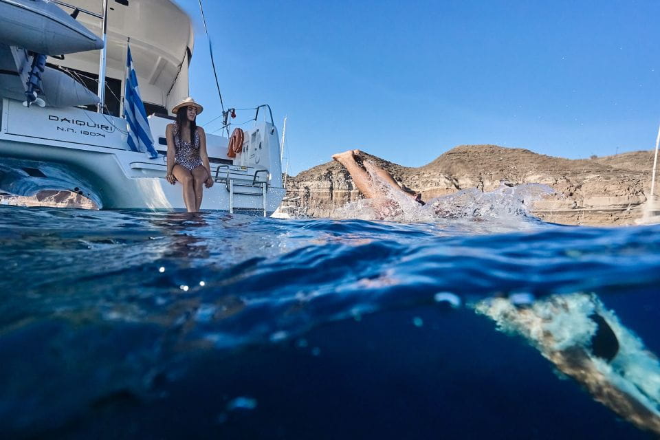 Santorini: Caldera Catamaran Cruise With Meal & Drinks - Frequently Asked Questions