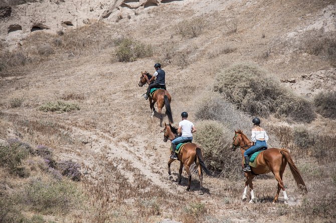 Santorini Horse Riding to Black Sandy Beach - Exploring Eros Beach