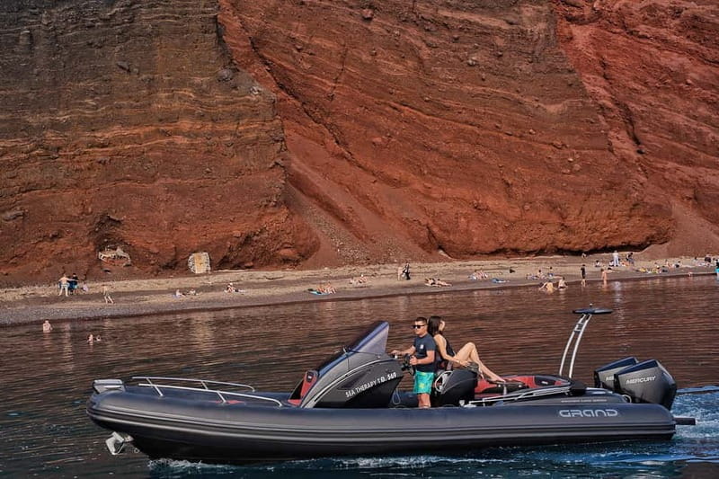 Santorini : Luxury Rib rental with Captain & Fuel included - What’s Included and What’s Not