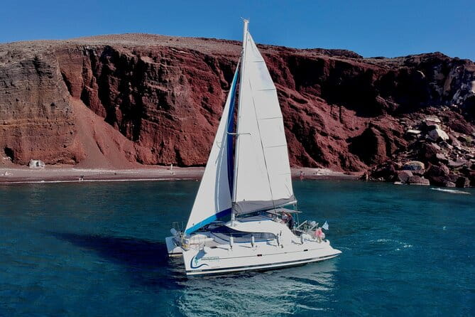 Santorini: Private All-In Catamaran Cruise (Food&Drinks) - Discovering Santorini on a Private Catamaran