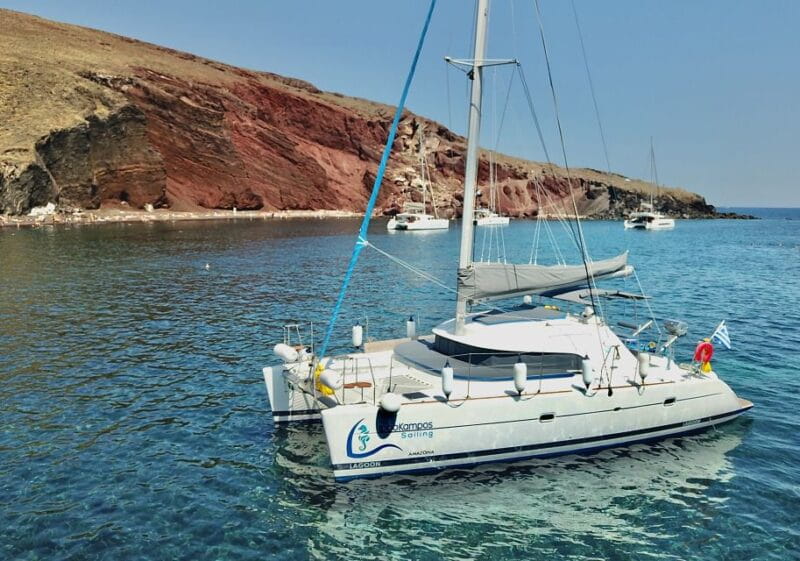 Santorini: Private All-In Catamaran Cruise, with Food|Drinks - Sightseeing at the Caldera and Beyond