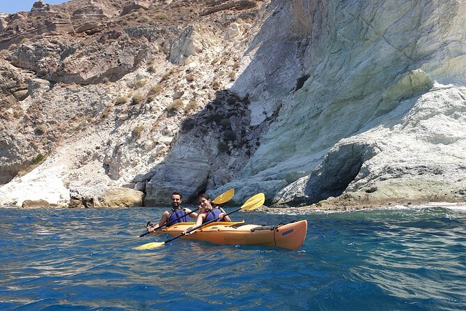 Santorini Sea Kayak - South Discovery, Small Group Incl. Sea Caves and Picnic - Snacks and Refreshments