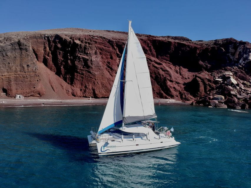 Santorini: Semi-Private Catamaran Cruise With Food & Drinks - Frequently Asked Questions