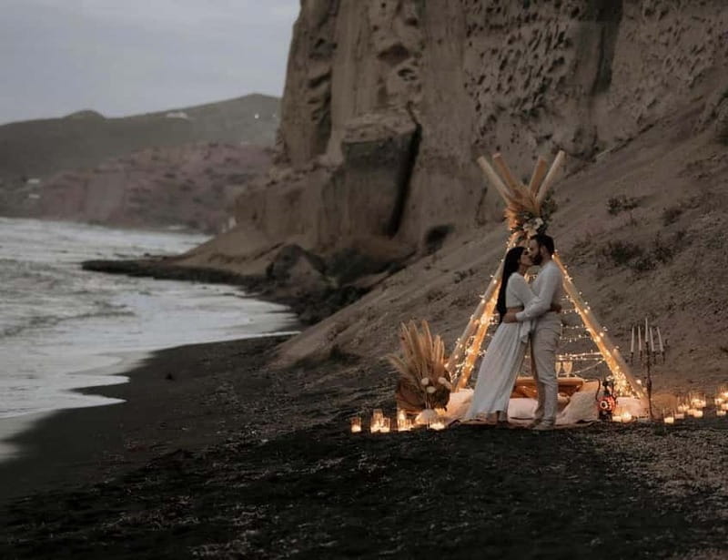 Santorini: Vlychada Beach Boho Proposal with Wooden Tent - FAQ