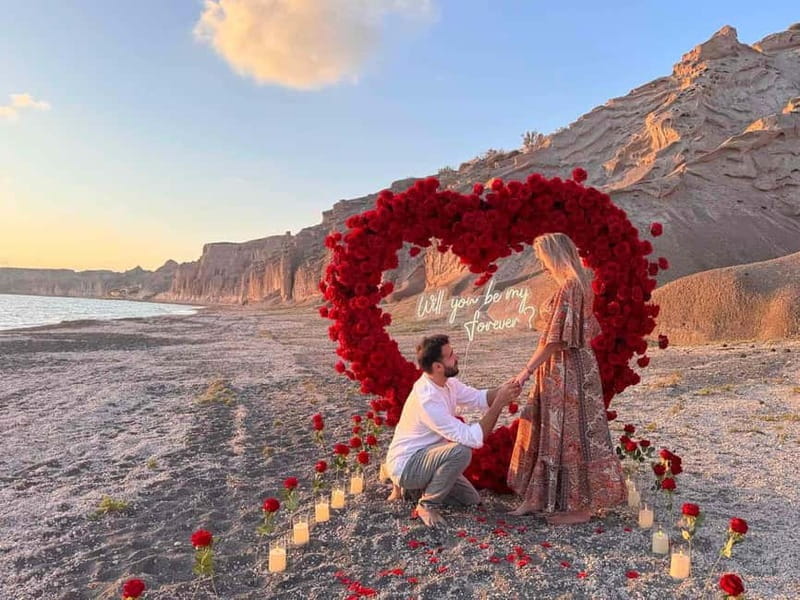 Santorini: Vlychada Beach Wedding Proposal with Heart Arch - Pricing and Logistics: Is It Worth It?