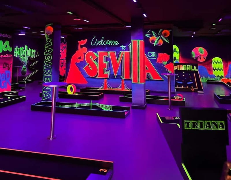 Seville: Indoor UV 18 hole Minigolf Experience - Key Points / Takeaways