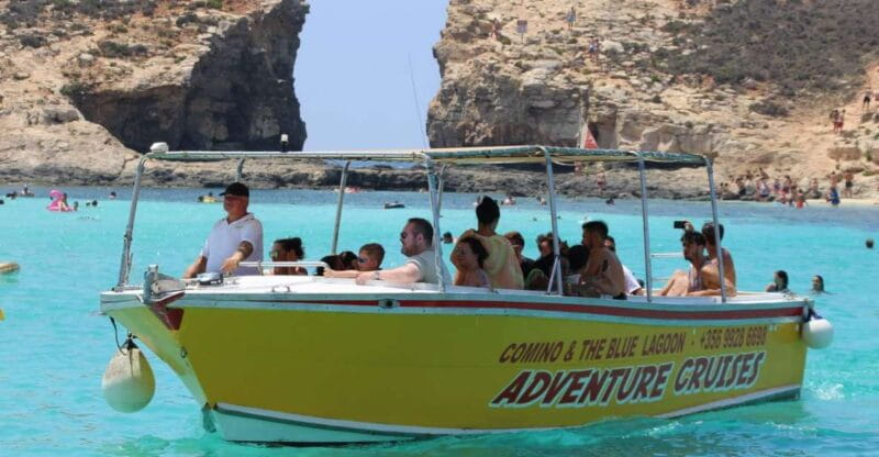 Sliema: Boat Trip to Comino Blue Lagoon, Gozo, and Caves - Heading to Gozo for a Final Swim